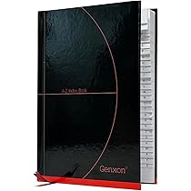 genXon A5 A-Z Index Notebook Book 192 Pages Ruled Organiser Phone